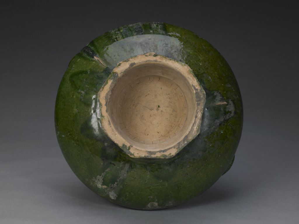 图片[2]-Green glazed pottery pot with first ear-China Archive